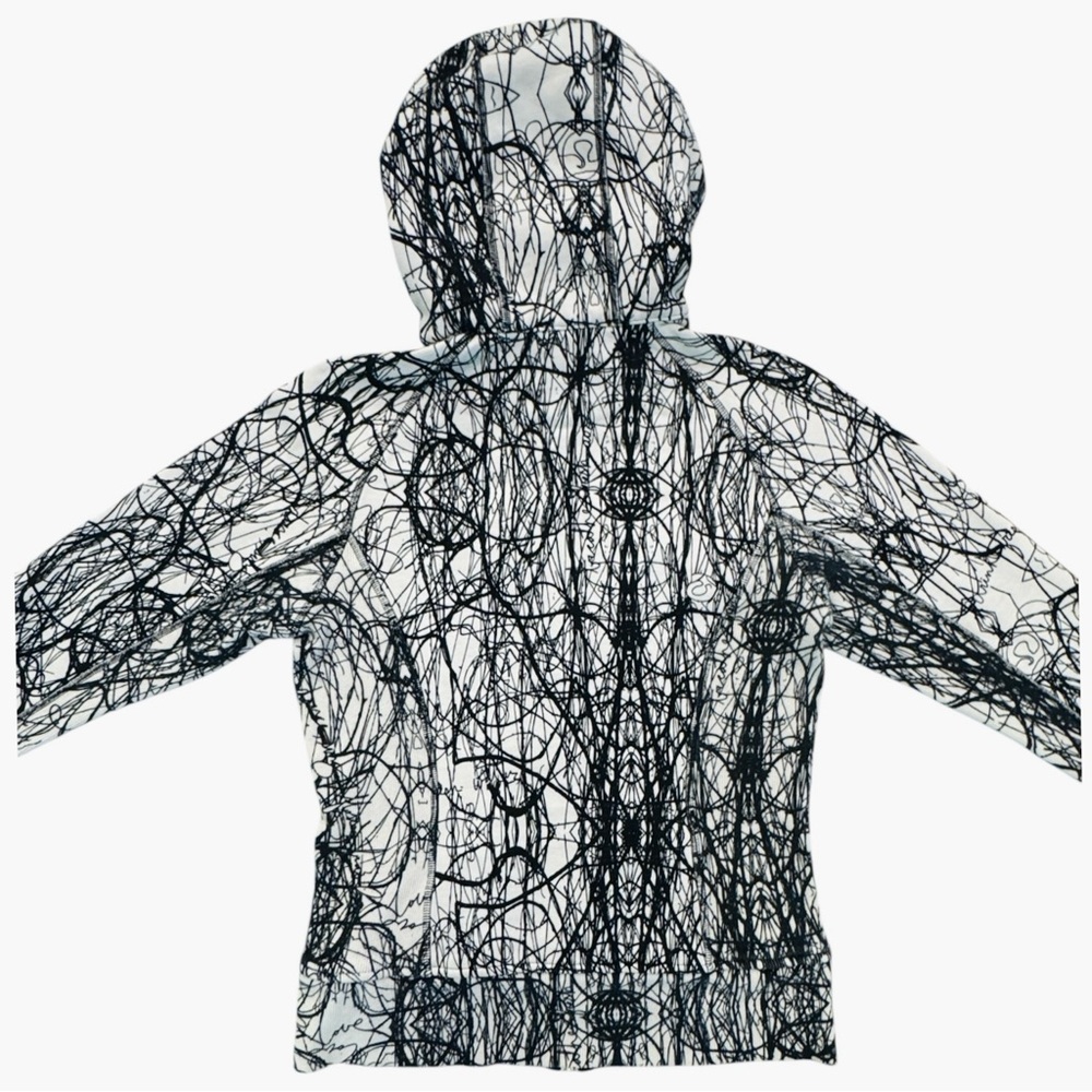 Lululemon *RARE* Scuba Hoodie Ghost Nesting Bird Scribble Print - Picture 4 of 8
